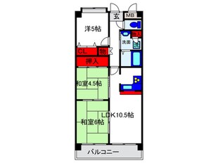 ロイヤルヒルズ待兼山の物件間取画像